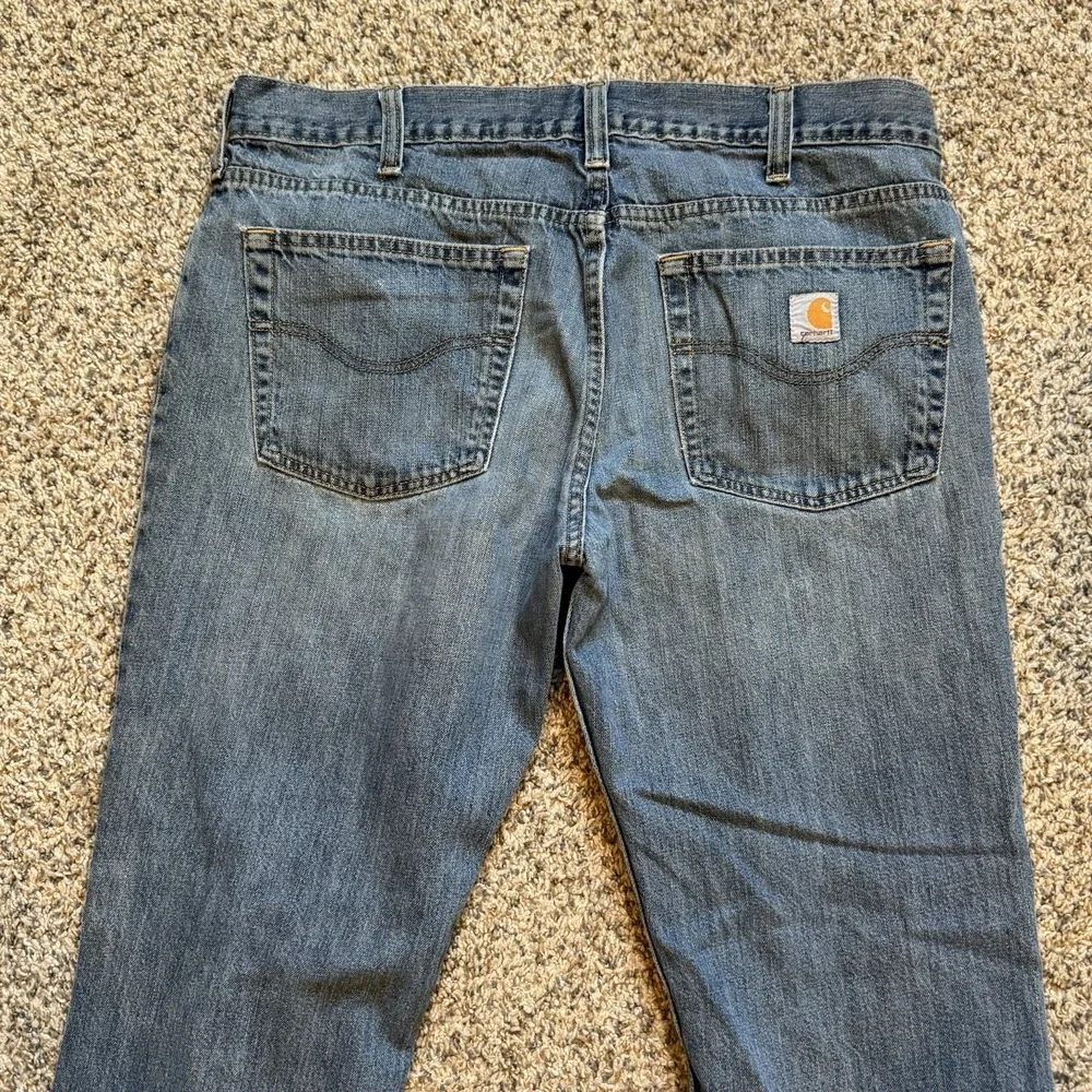 Carhartt Jeans Mens 36x32 Blue Relaxed Straight Fit B320 WTB Denim Workwear